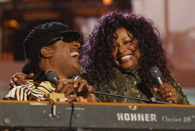 Stevie Wonder and Chaka Khan 2003. (Photo by Frank Micelotta/Getty Images)