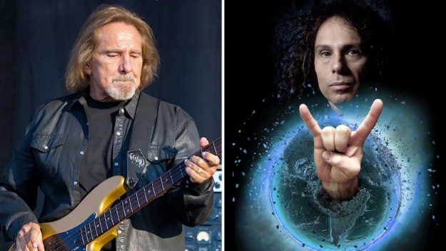 Geezer Butler (photo by  Amy Harris), Ronnie James Dio (via hologram tour poster)