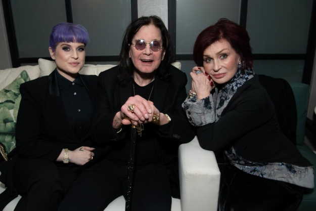 Kelly, left, Ozzy and Sharon Osbourne. PhotoCredit: Emma McIntyre / Getty Images