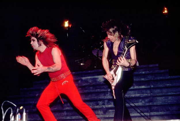 Ozzy Osbourne and Randy Rhoads, January 24, 1982. (Photo by Paul Natkin/Getty Images)