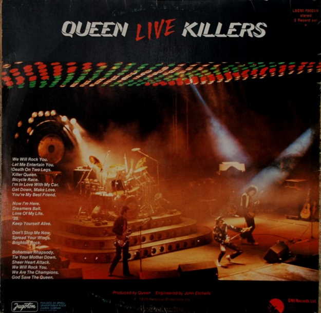 Queen Live Killers Front and Back Cover