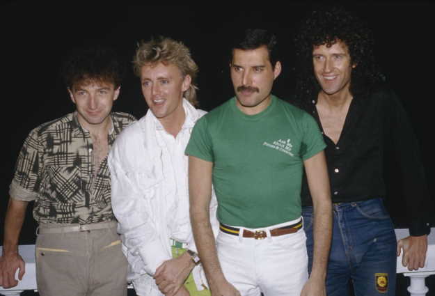 Queen, 1985. (Photo by Dave Hogan/Getty Images)