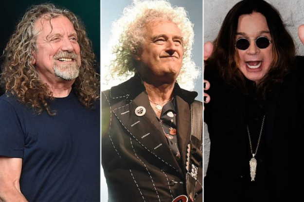 Robert Plant, Brian May and Ozzy Osbourne