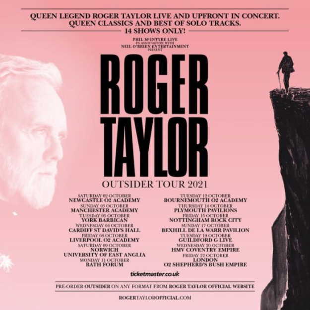 Roger Taylor: Outsider-tour-cover